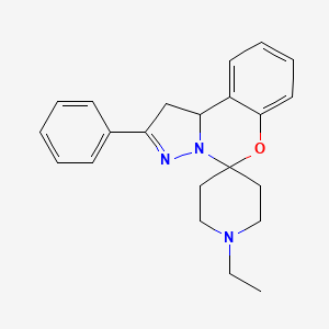 1'-Ethyl-2-phenyl-1,10b-dihydrospiro[benzo[e]pyrazolo[1,5-c][1,3]oxazine-5,4'-piperidine]