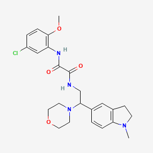 molecular formula C24H29ClN4O4 B2720248 N1-(5-氯-2-甲氧苯基)-N2-(2-(1-甲基吲哚-5-基)-2-吗啉基乙基)草酰胺 CAS No. 922015-38-1