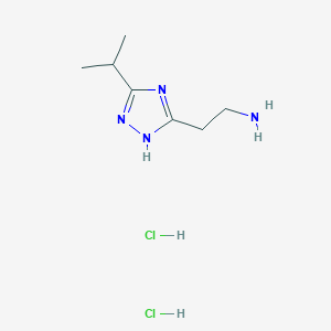 2-(3-Propan-2-yl-1H-1,2,4-triazol-5-yl)ethanamine;dihydrochloride