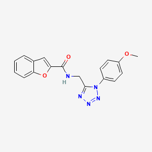 molecular formula C18H15N5O3 B2720252 N-((1-(4-methoxyphenyl)-1H-tetrazol-5-yl)methyl)benzofuran-2-carboxamide CAS No. 921503-35-7