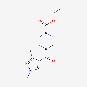 ethyl 4-(1,3-dimethyl-1H-pyrazole-4-carbonyl)piperazine-1-carboxylate