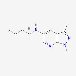 1,3-dimethyl-N-(pentan-2-yl)-1H-pyrazolo[3,4-b]pyridin-5-amine