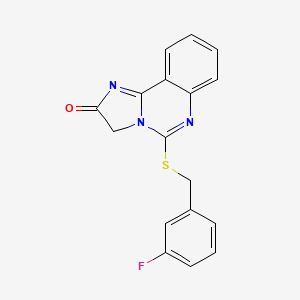 5-[(3-fluorobenzyl)sulfanyl]imidazo[1,2-c]quinazolin-2(3H)-one