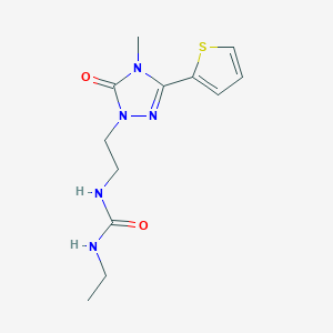 1-ethyl-3-(2-(4-methyl-5-oxo-3-(thiophen-2-yl)-4,5-dihydro-1H-1,2,4-triazol-1-yl)ethyl)urea