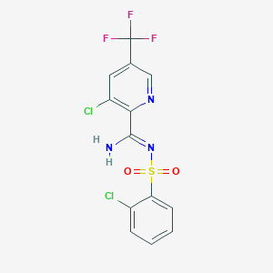 3-chloro-N-(2-chlorobenzenesulfonyl)-5-(trifluoromethyl)pyridine-2-carboximidamide