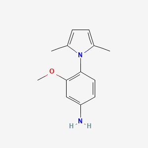 molecular formula C13H16N2O B2720280 4-(2,5-二甲基吡咯-1-基)-3-甲氧基苯胺 CAS No. 106981-56-0