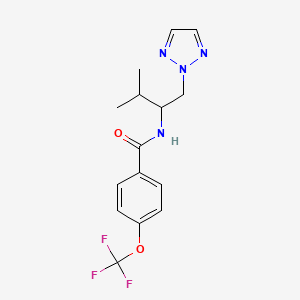 molecular formula C15H17F3N4O2 B2720284 N-(3-methyl-1-(2H-1,2,3-triazol-2-yl)butan-2-yl)-4-(trifluoromethoxy)benzamide CAS No. 2034267-10-0