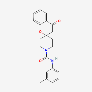 molecular formula C21H22N2O3 B2720286 4-oxo-N-(m-tolyl)spiro[chroman-2,4'-piperidine]-1'-carboxamide CAS No. 251088-10-5
