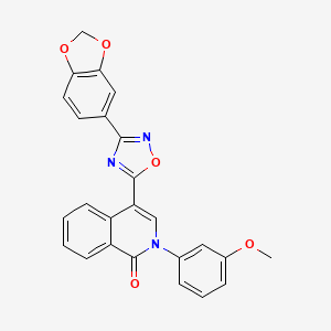 4-[3-(1,3-benzodioxol-5-yl)-1,2,4-oxadiazol-5-yl]-2-(3-methoxyphenyl)isoquinolin-1(2H)-one