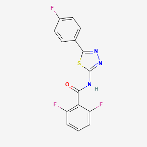 2,6-difluoro-N-[5-(4-fluorophenyl)-1,3,4-thiadiazol-2-yl]benzamide