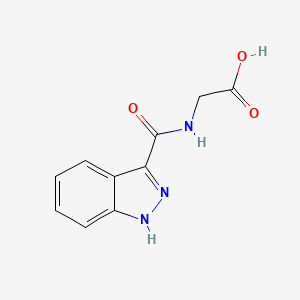 molecular formula C10H9N3O3 B2720316 2-(1H-indazole-3-carboxamido)acetic acid CAS No. 403483-02-3