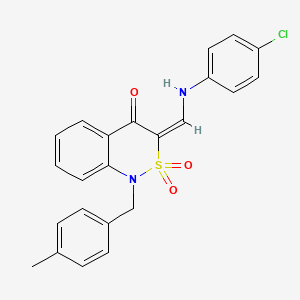 (3E)-3-{[(4-chlorophenyl)amino]methylene}-1-(4-methylbenzyl)-1H-2,1-benzothiazin-4(3H)-one 2,2-dioxide