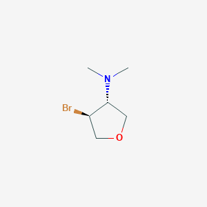 molecular formula C6H12BrNO B2720323 (3R,4S)-4-溴-N,N-二甲氧杂环己烷-3-胺 CAS No. 2241140-80-5