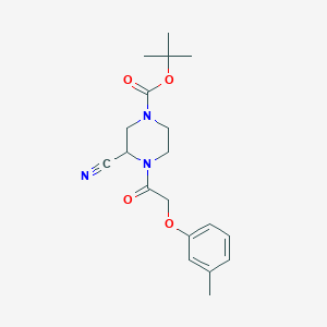 Tert-butyl 3-cyano-4-[2-(3-methylphenoxy)acetyl]piperazine-1-carboxylate