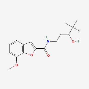 molecular formula C17H23NO4 B2720342 N-(3-hydroxy-4,4-dimethylpentyl)-7-methoxybenzofuran-2-carboxamide CAS No. 1396876-91-7