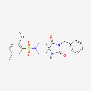 3-Benzyl-8-((2-methoxy-5-methylphenyl)sulfonyl)-1,3,8-triazaspiro[4.5]decane-2,4-dione