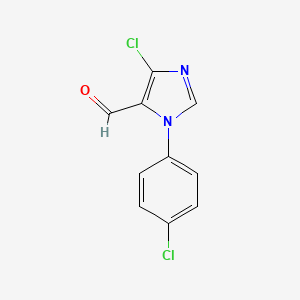 molecular formula C10H6Cl2N2O B2720345 4-Chloro-1-(4-chlorophenyl)-1h-imidazole-5-carbaldehyde CAS No. 1181508-03-1