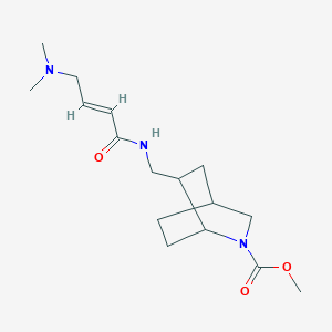 molecular formula C16H27N3O3 B2720348 Methyl 6-[[[(E)-4-(dimethylamino)but-2-enoyl]amino]methyl]-2-azabicyclo[2.2.2]octane-2-carboxylate CAS No. 2411327-30-3