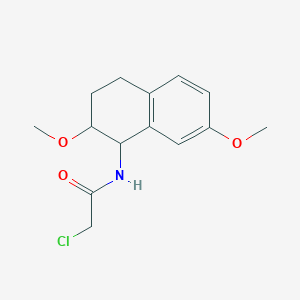 molecular formula C14H18ClNO3 B2720349 2-Chloro-N-(2,7-dimethoxy-1,2,3,4-tetrahydronaphthalen-1-yl)acetamide CAS No. 2411305-69-4