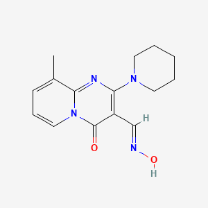 molecular formula C15H18N4O2 B2720354 (E)-9-甲基-4-氧代-2-(哌啶-1-基)-4H-吡啶并[1,2-a]嘧啶-3-甲醛肟 CAS No. 304865-07-4