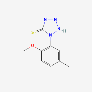 molecular formula C9H10N4OS B2720364 1-(2-Methoxy-5-methyl-phenyl)-1H-tetrazole-5-thiol CAS No. 379726-45-1