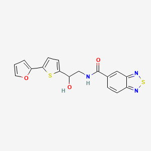 molecular formula C17H13N3O3S2 B2720365 N-{2-[5-(furan-2-yl)thiophen-2-yl]-2-hydroxyethyl}-2,1,3-benzothiadiazole-5-carboxamide CAS No. 2309213-84-9