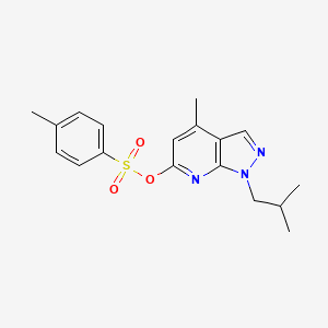 4-methyl-1-(2-methylpropyl)-1H-pyrazolo[3,4-b]pyridin-6-yl 4-methylbenzene-1-sulfonate