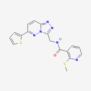 molecular formula C17H14N6OS2 B2720377 2-(methylthio)-N-((6-(thiophen-2-yl)-[1,2,4]triazolo[4,3-b]pyridazin-3-yl)methyl)nicotinamide CAS No. 2034271-04-8
