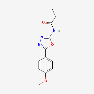 molecular formula C12H13N3O3 B2720380 N-(5-(4-methoxyphenyl)-1,3,4-oxadiazol-2-yl)propionamide CAS No. 865286-69-7