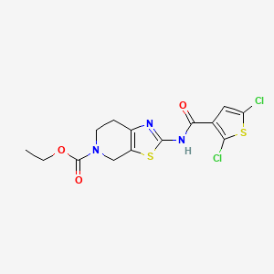 ethyl 2-(2,5-dichlorothiophene-3-carboxamido)-6,7-dihydrothiazolo[5,4-c]pyridine-5(4H)-carboxylate