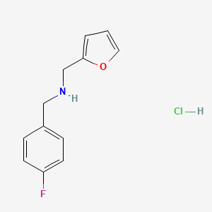 molecular formula C12H13ClFNO B2720383 (4-氟苯甲基)-呋喃-2-基甲基胺盐酸盐 CAS No. 1158318-80-9