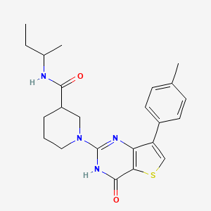 N-(sec-butyl)-1-[7-(4-methylphenyl)-4-oxo-3,4-dihydrothieno[3,2-d]pyrimidin-2-yl]piperidine-3-carboxamide