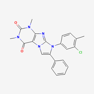 6-(3-Chloro-4-methylphenyl)-2,4-dimethyl-7-phenylpurino[7,8-a]imidazole-1,3-dione