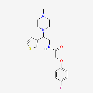 molecular formula C19H24FN3O2S B2720387 2-(4-氟苯氧基)-N-(2-(4-甲基哌嗪-1-基)-2-(噻吩-3-基)乙基)乙酰胺 CAS No. 946199-25-3