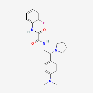 N1-(2-(4-(dimethylamino)phenyl)-2-(pyrrolidin-1-yl)ethyl)-N2-(2-fluorophenyl)oxalamide