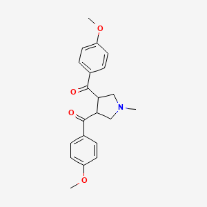 molecular formula C21H23NO4 B2720404 [4-(4-methoxybenzoyl)-1-methyltetrahydro-1H-pyrrol-3-yl](4-methoxyphenyl)methanone CAS No. 478067-80-0