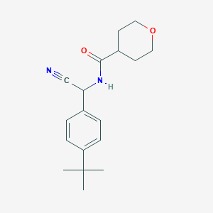 N-[(4-tert-butylphenyl)(cyano)methyl]oxane-4-carboxamide