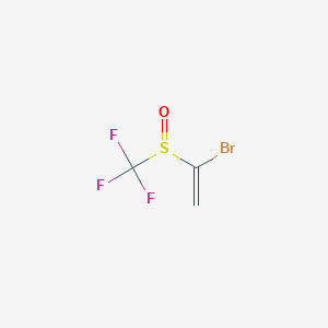 molecular formula C3H2BrF3OS B2720427 1-Bromo-1-((trifluoromethyl)sulfinyl)ethene CAS No. 1253123-66-8