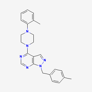 1-[(4-Methylphenyl)methyl]-4-[4-(2-methylphenyl)-1-piperazinyl]pyrazolo[3,4-d]pyrimidine