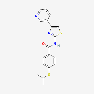 4-(isopropylthio)-N-(4-(pyridin-3-yl)thiazol-2-yl)benzamide