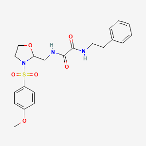N1-((3-((4-methoxyphenyl)sulfonyl)oxazolidin-2-yl)methyl)-N2-phenethyloxalamide