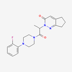 2-(1-(4-(2-fluorophenyl)piperazin-1-yl)-1-oxopropan-2-yl)-6,7-dihydro-2H-cyclopenta[c]pyridazin-3(5H)-one