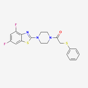 molecular formula C19H17F2N3OS2 B2720444 1-(4-(4,6-Difluorobenzo[d]thiazol-2-yl)piperazin-1-yl)-2-(phenylthio)ethanone CAS No. 897482-76-7