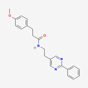 molecular formula C22H23N3O2 B2720448 3-(4-甲氧基苯基)-N-(2-(2-苯基嘧啶-5-基)乙基)丙酰胺 CAS No. 2034482-48-7