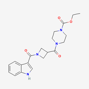 ethyl 4-(1-(1H-indole-3-carbonyl)azetidine-3-carbonyl)piperazine-1-carboxylate