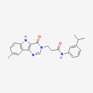 N-(3-isopropylphenyl)-3-(8-methyl-4-oxo-4,5-dihydro-3H-pyrimido[5,4-b]indol-3-yl)propanamide