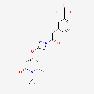 1-cyclopropyl-6-methyl-4-((1-(2-(3-(trifluoromethyl)phenyl)acetyl)azetidin-3-yl)oxy)pyridin-2(1H)-one