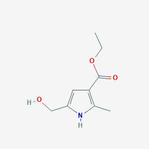 molecular formula C9H13NO3 B2720467 ethyl 5-(hydroxymethyl)-2-methyl-1H-pyrrole-3-carboxylate CAS No. 856102-45-9