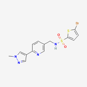 5-bromo-N-((6-(1-methyl-1H-pyrazol-4-yl)pyridin-3-yl)methyl)thiophene-2-sulfonamide