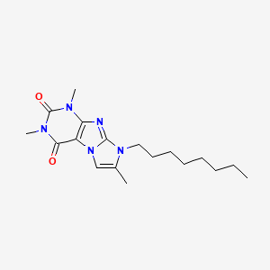 molecular formula C18H27N5O2 B2720474 1,3,7-三甲基-8-辛基-1H-咪唑并[2,1-f]嘧啶-2,4(3H,8H)-二酮 CAS No. 899988-44-4
